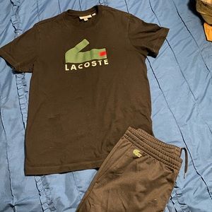 Lacoste T Shirt and Jogger Style Pants ..